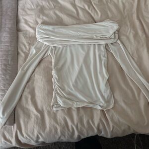 Reformation Off-Shoulder White Blouse